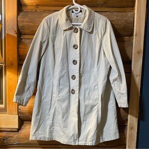 Women's 2X Cream Button-Up Jacket